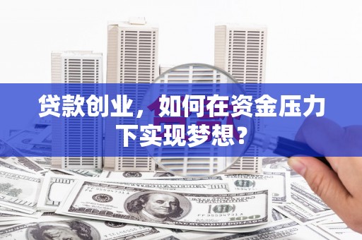 陵水贷款创业，如何在资金压力下实现梦想？