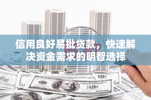 陵水信用良好易批贷款，快速解决资金需求的明智选择