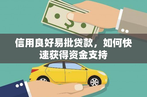 陵水信用良好易批贷款，如何快速获得资金支持
