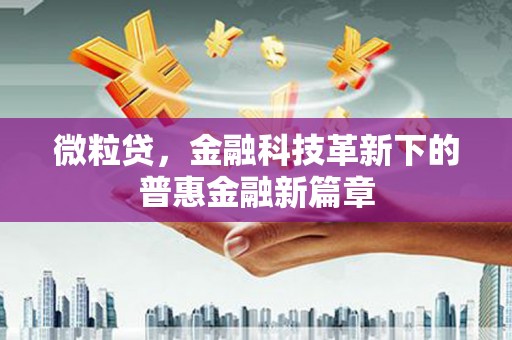 陵水微粒贷，金融科技革新下的普惠金融新篇章