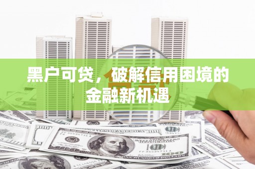 陵水黑户可贷，破解信用困境的金融新机遇